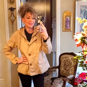 Khaki outdoor jacket size medium Gap